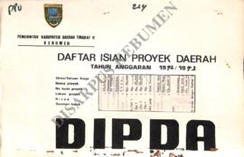 DIPDA Proyek Pembangunan Pintu Pagar Depan dan Taman Gedung TIC di Kecamatan Kebumen, Kabupaten K...