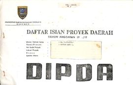 DIPDA Proyek pengembangan wilayah kecamatan terpadu di perwakilan kec.Sadang