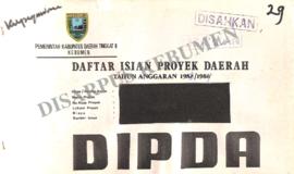 DIPDA Proyek Pendidikan dan Latihan Pegawai di Kab. Dati II Kebumen
