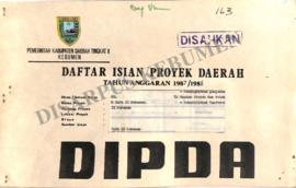 DIPDA Proyek Rehab Rumah-Rumah Dinas Pemda Kabupaten Dati II Kebumen