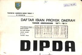 DIPDA Bappeda Kabupaten Dati II Kebumen Proyek pembangunan anjungan kabupaten dati II Kebumen di ...
